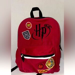Red Harry Potter Backpack with Patches